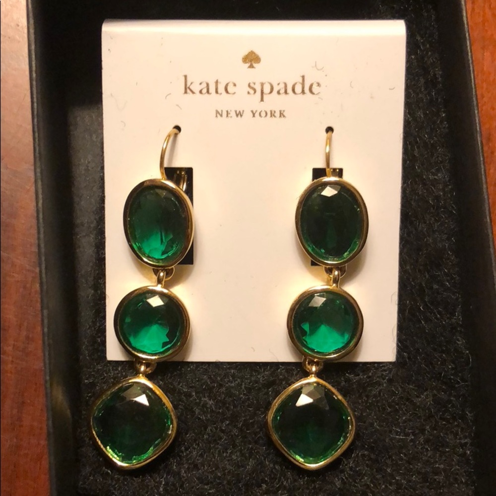 Kate Spade Emerald Drop Earrings